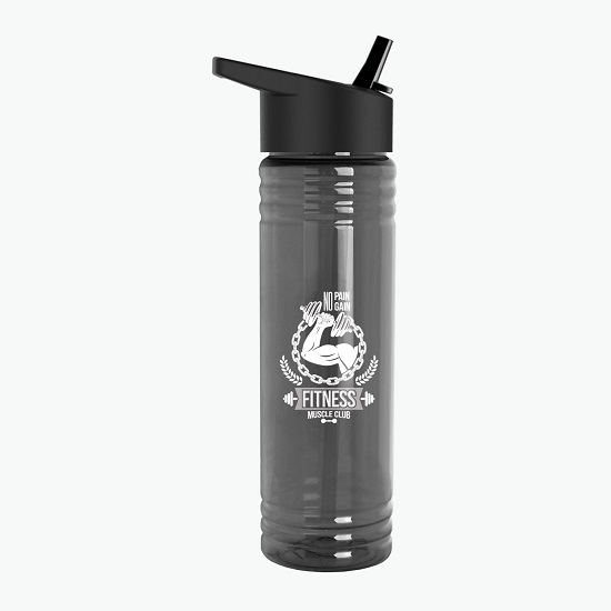 24 oz Slim Fit Water Bottle with Flip Straw Lid