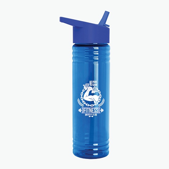 24 oz Slim Fit Water Bottle with Flip Straw Lid