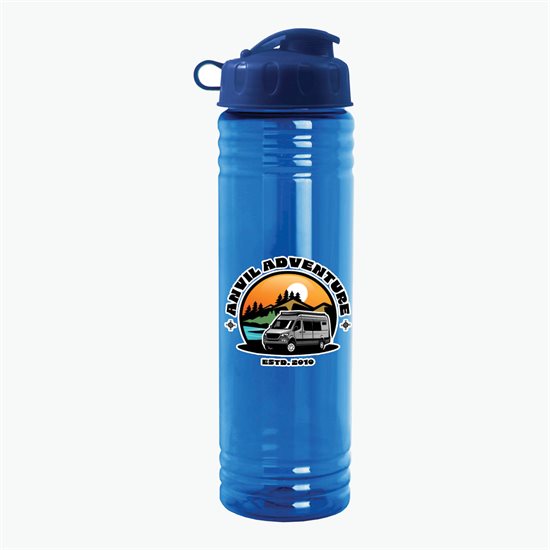 24 oz Slim Fit Water Bottle with Flip Lid - Full Color