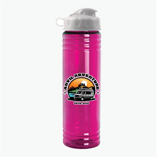 24 oz Slim Fit Water Bottle with Flip Lid - Full Color