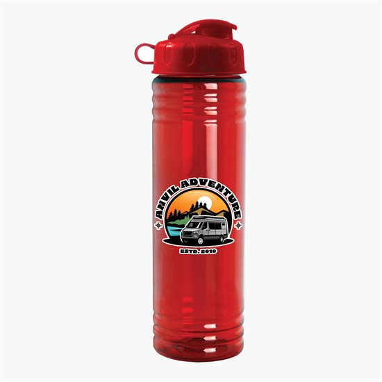24 oz Slim Fit Water Bottle with Flip Lid - Full Color