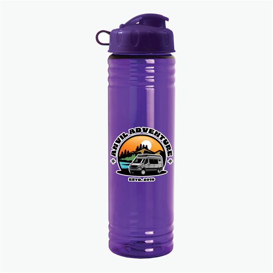 24 oz Slim Fit Water Bottle with Flip Lid - Full Color