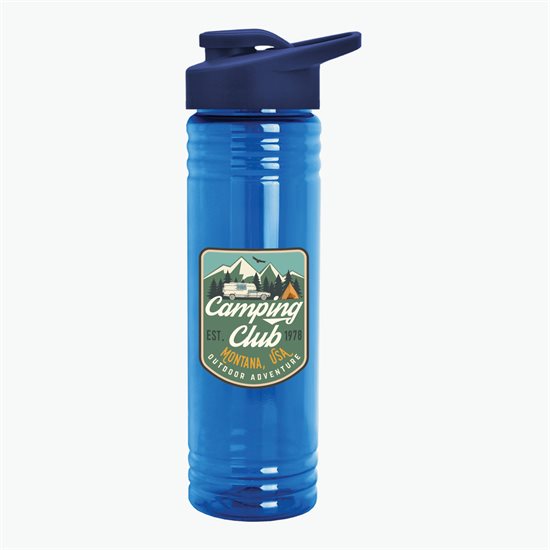 24 oz Slim Fit Water Bottle with Drink-Thru Lid - Full Color
