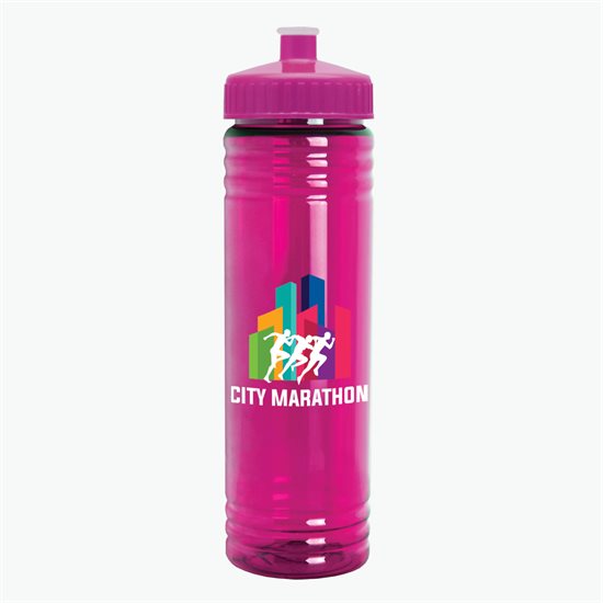 24 oz Slim Fit Water Bottle with Push-Pull Lid - Full Color