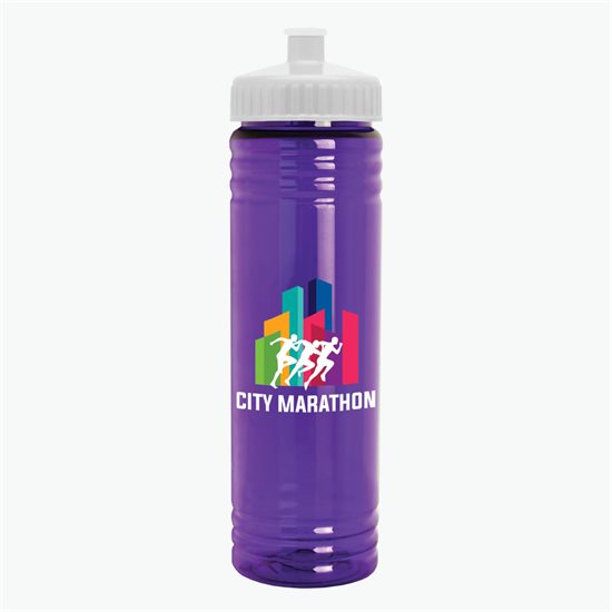 24 oz Slim Fit Water Bottle with Push-Pull Lid - Full Color