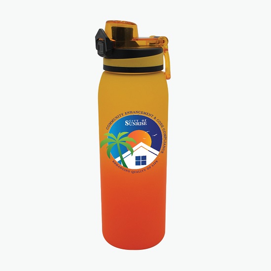 30 oz Halcyon Soft Touch Ombre Sport Bottle - Full Color