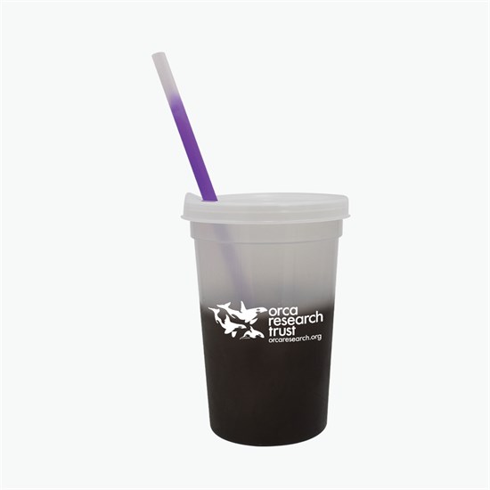 22 oz Mood Color Change Stadium Cup with Lid and Straw - 24-Hour Production