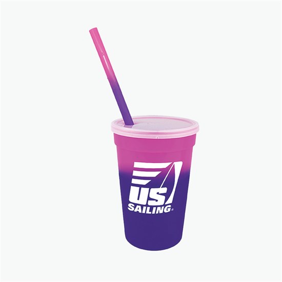 17 oz Mood Color Change Stadium Cup with Lid and Straw - 24-Hour Production