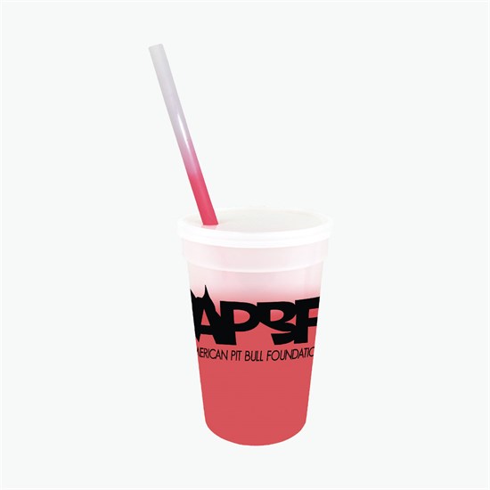 17 oz Mood Color Change Stadium Cup with Lid and Straw