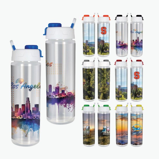 24 oz Lumina Full Color Bottle with Pop Top Lid