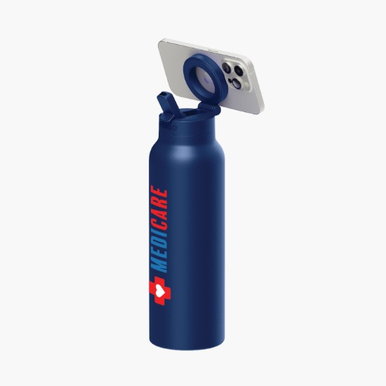 24 oz RINGO Pro Water Bottle with Magnetic Booster Ring - Full Color