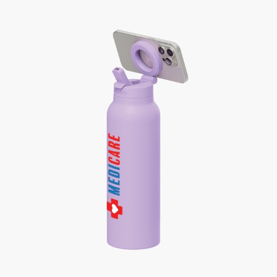 24 oz RINGO Pro Water Bottle with Magnetic Booster Ring - Full Color