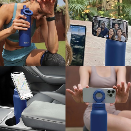 24 oz RINGO Pro Water Bottle with Magnetic Booster Ring - Full Color