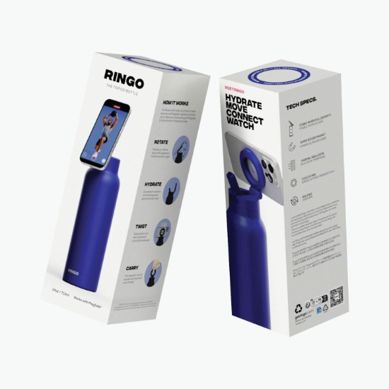 24 oz RINGO Pro Water Bottle with Magnetic Booster Ring