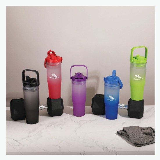 30 oz Ombre Sip Straw Bottle