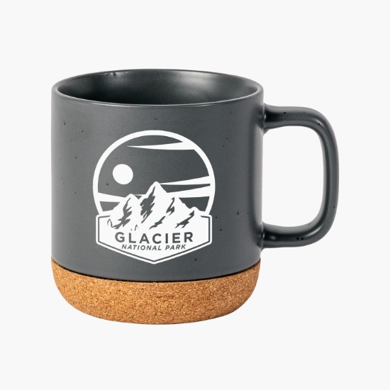 13 oz Speckle Stoneware Cork Coaster Mug