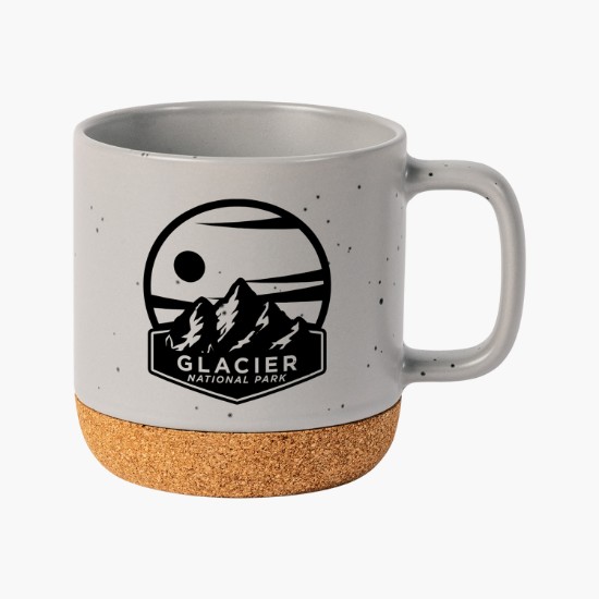 13 oz Speckle Stoneware Cork Coaster Mug
