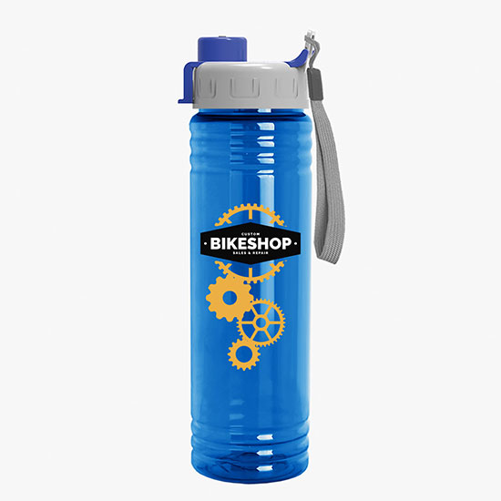 24 oz Slim Fit Water Bottle with Quick Snap Lid - Full Color