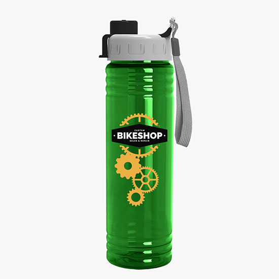 24 oz Slim Fit Water Bottle with Quick Snap Lid - Full Color