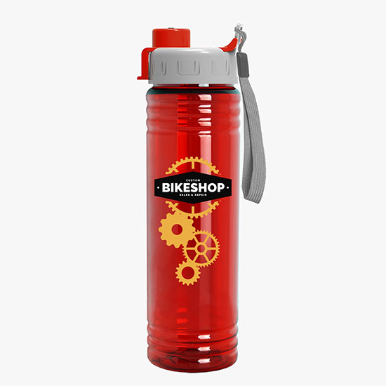 24 oz Slim Fit Water Bottle with Quick Snap Lid - Full Color