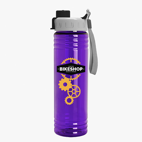 24 oz Slim Fit Water Bottle with Quick Snap Lid - Full Color