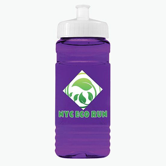 20 oz UpCycle Water Bottle with Push-Pull Lid - Full Color