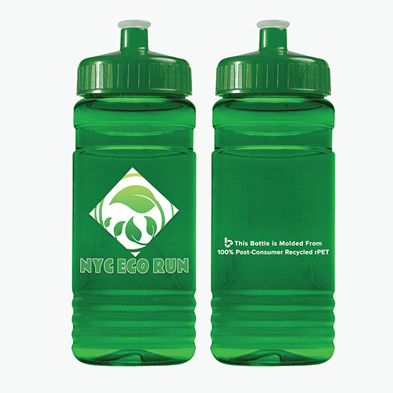 20 oz UpCycle Water Bottle with Push-Pull Lid - Full Color