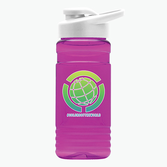 20 oz UpCycle Water Bottle with Drink-Thru Lid - Full Color