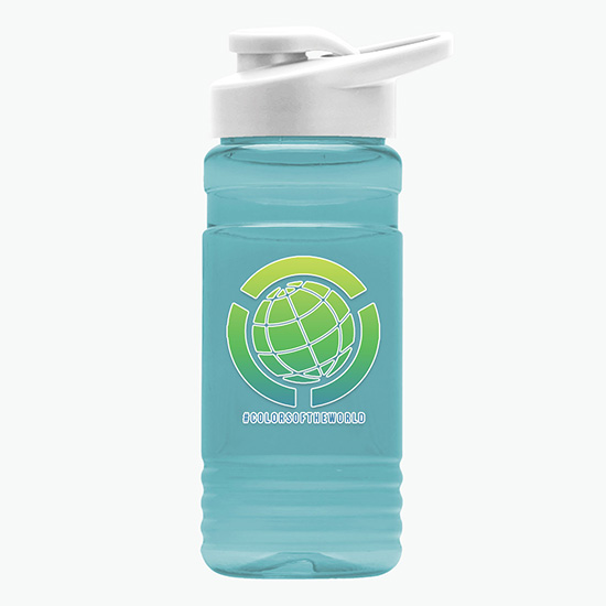 20 oz UpCycle Water Bottle with Drink-Thru Lid - Full Color