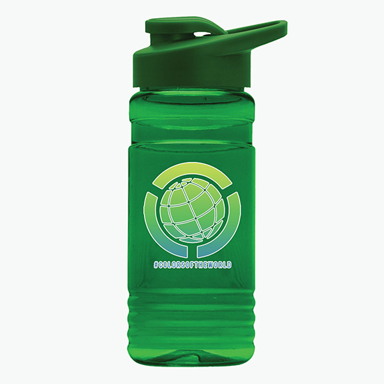 20 oz UpCycle Water Bottle with Drink-Thru Lid - Full Color
