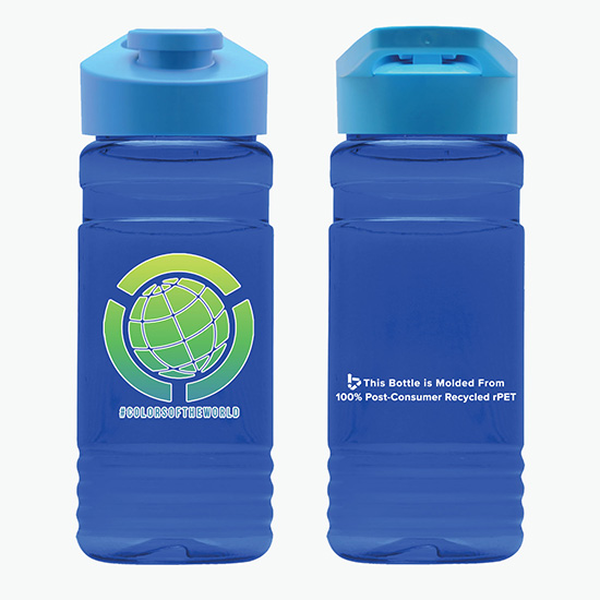 20 oz UpCycle Water Bottle with Drink-Thru Lid - Full Color