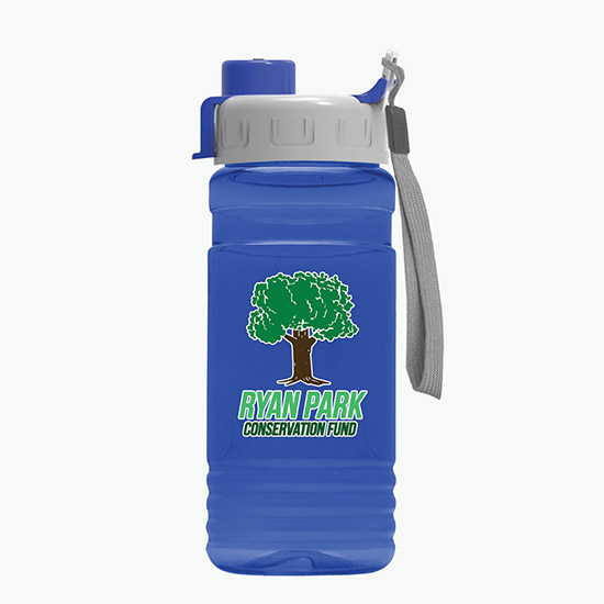 20 oz UpCycle Water Bottle with Quick Snap Lid - Full Color