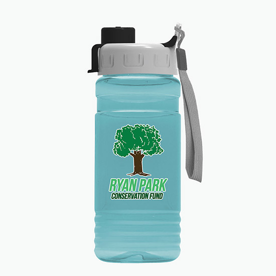 20 oz UpCycle Water Bottle with Quick Snap Lid - Full Color