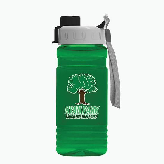 20 oz UpCycle Water Bottle with Quick Snap Lid - Full Color