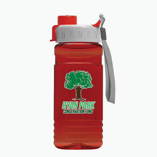 20 oz UpCycle Water Bottle with Quick Snap Lid - Full Color