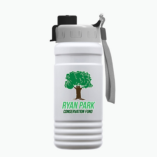20 oz UpCycle Water Bottle with Quick Snap Lid - Full Color