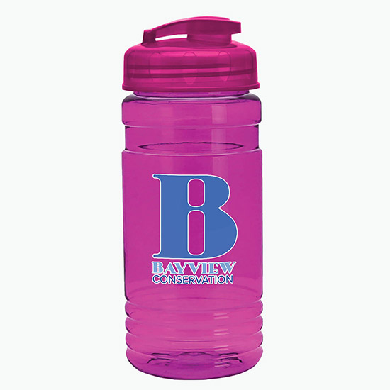20 oz UpCycle Water Bottle with Flip Lid - Full Color