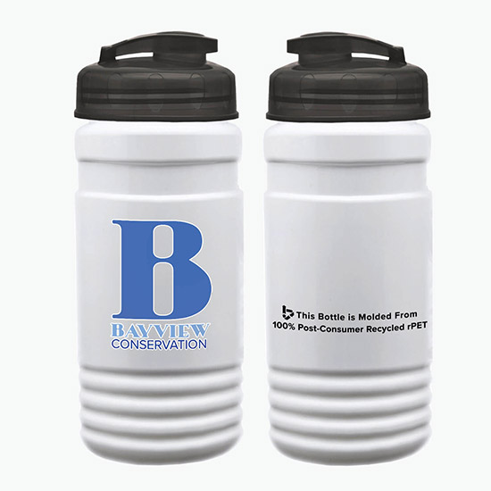 20 oz UpCycle Water Bottle with Flip Lid - Full Color