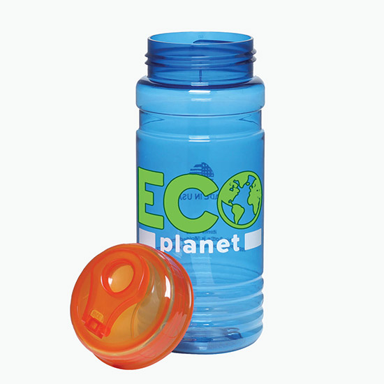 20 oz UpCycle Water Bottle with Flip Lid - Full Color