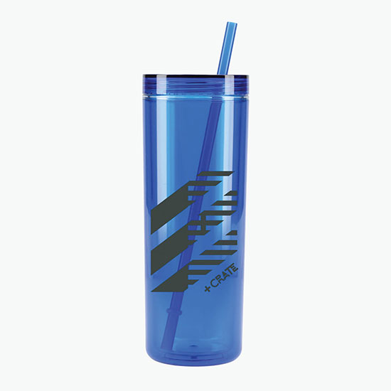 16 oz Chroma Recycled Acrylic Straw Tumbler - 24-Hour Production