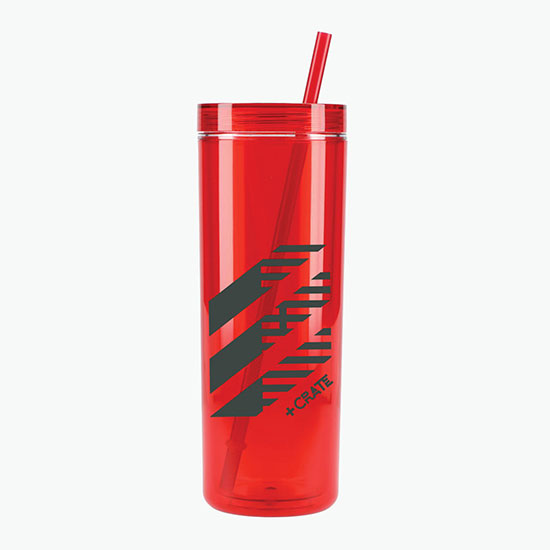 16 oz Chroma Recycled Acrylic Straw Tumbler - 24-Hour Production