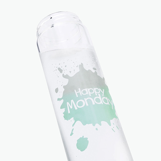20 oz Botanical Glass Bottle with Bamboo Lid - Color Changing Imprint