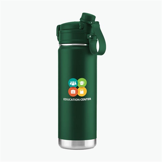 32 oz EcoPatriot Recycled Dual-Lid Bottle - Full Color