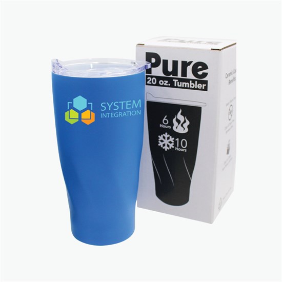 20 oz Pure Ceramic Lined Recycled Insulated Tumbler - Full Color