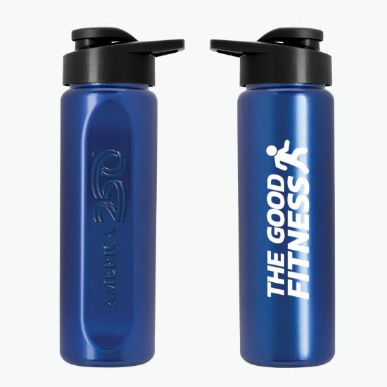 26 oz Embossed rPET Bottle with Drink-Thru Lid and Official America250 Logo