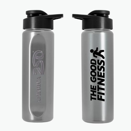 26 oz Embossed rPET Bottle with Drink-Thru Lid and Official America250 Logo