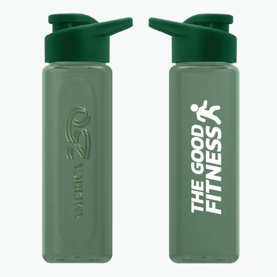 26 oz Embossed rPET Bottle with Drink-Thru Lid and Official America250 Logo
