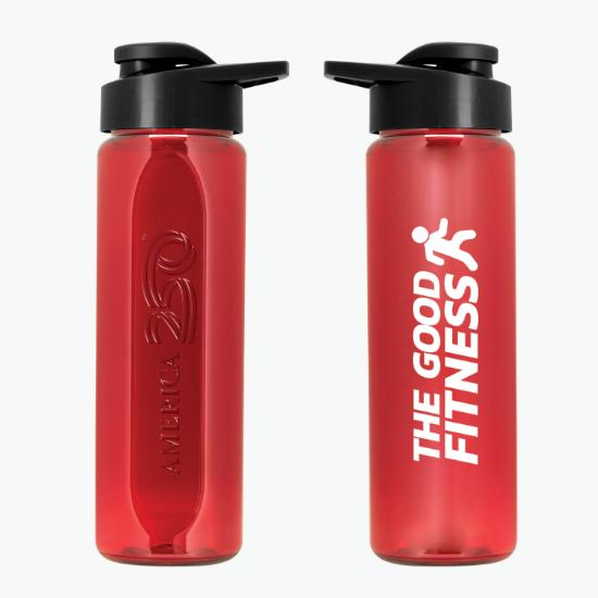 26 oz Embossed rPET Bottle with Drink-Thru Lid and Official America250 Logo