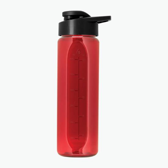 26 oz Embossed rPET Bottle with Drink-Thru Lid