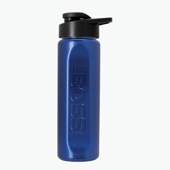 26 oz Embossed rPET Bottle with Drink-Thru Lid